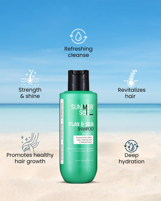 Flaxseed & Seaweed Extract Hydrating Shampoo For Healthy & Shiny Hair 250ml