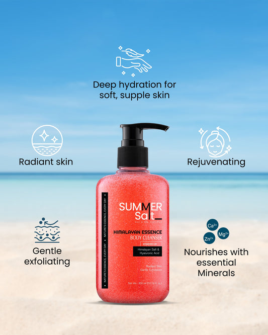 Himalayan Salt & Hyaluronic Acid Body Wash For Mineral Rich Shower Experience 300ml