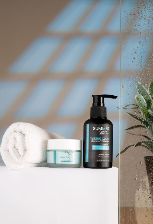 Marine Glow face cleanser and Marine mystique face gel Combo