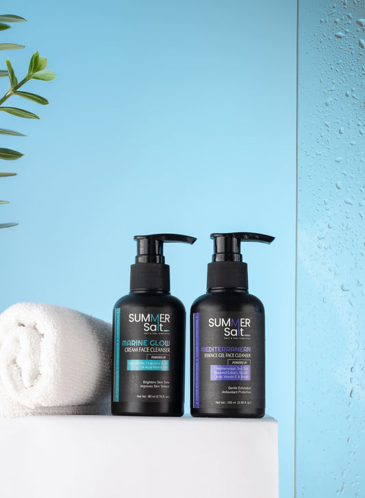 Marine cream and Mediterranean gel face cleanser Combo