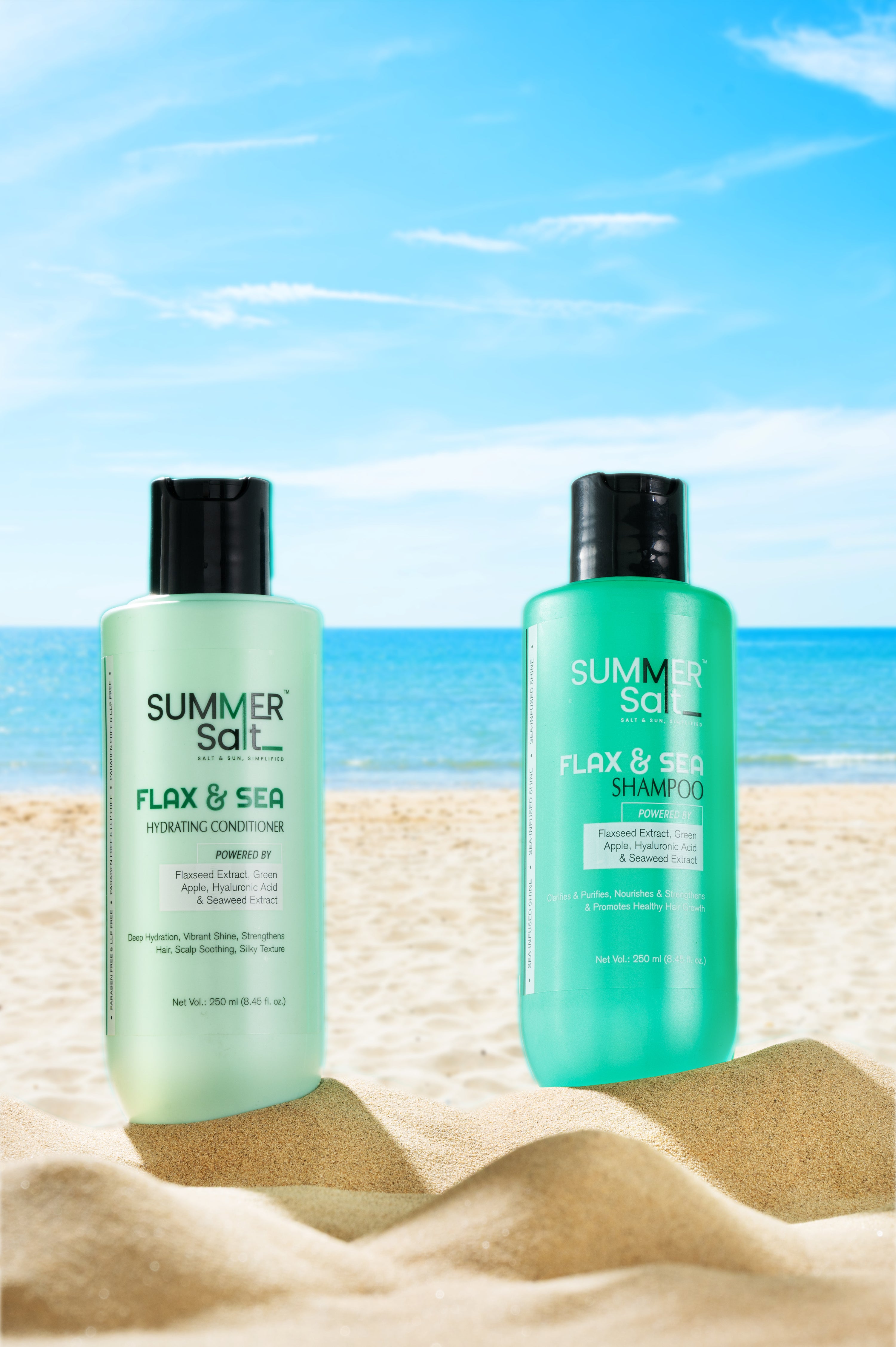 Flax and sea shampoo and conditioner Combo