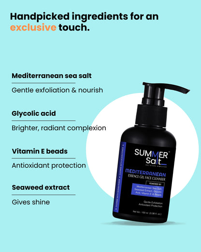 Mediterranean Sea Salt & Vitamin E Gel Facewash For Oily & Combination Skin 100ml