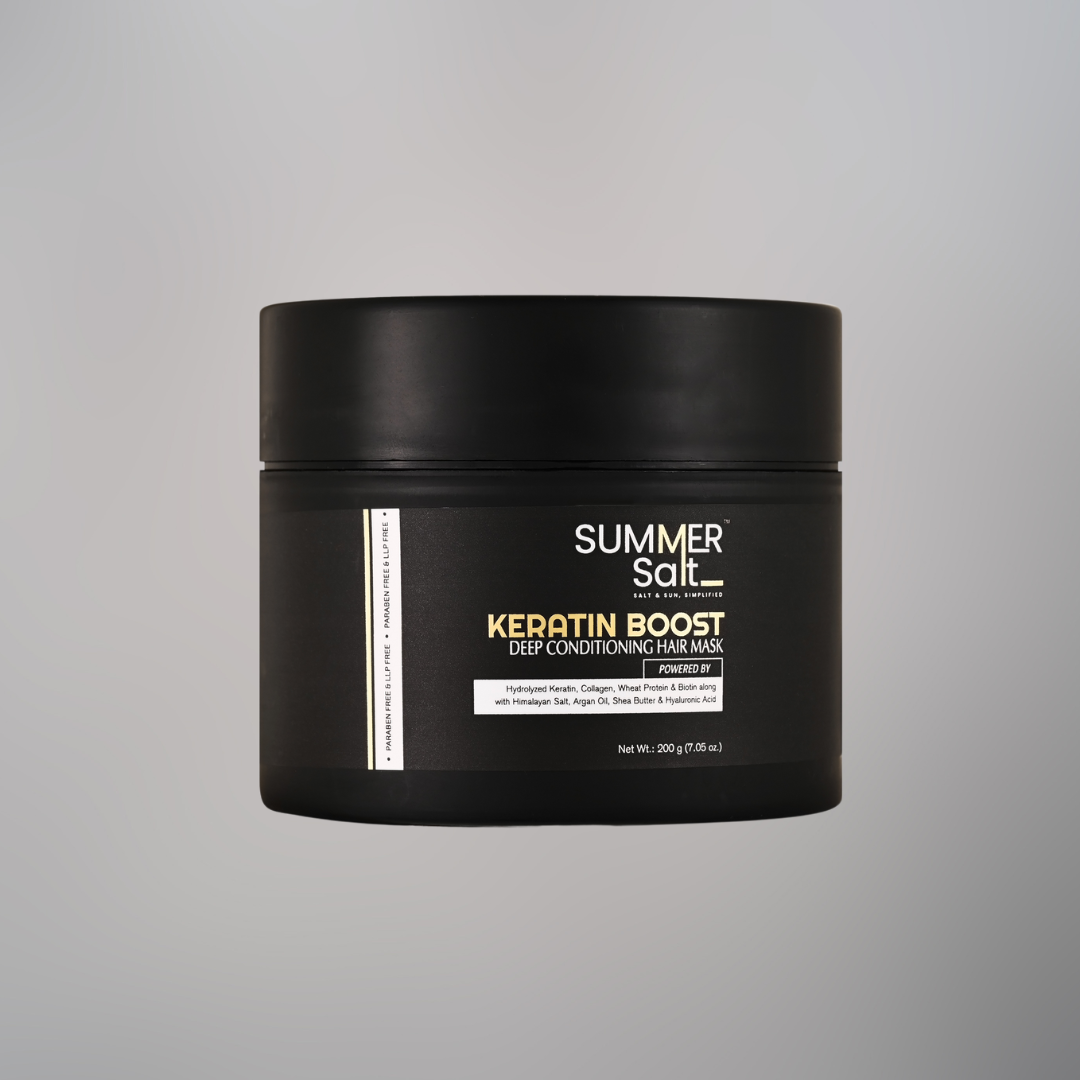 Hydrolysed Keratin Himalayan Salt & Collagen Deep Conditioning Hair Mask For Intense Hydration & Repair 200gm