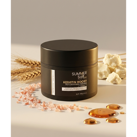 Hydrolysed Keratin Himalayan Salt & Collagen Deep Conditioning Hair Mask For Intense Hydration & Repair 200gm