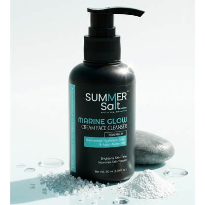 Marine Salt & Niacinamide Brightening Cream Face Wash For Glowing Skin 80ml