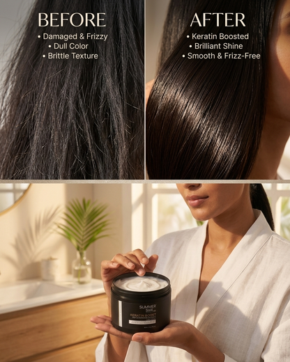 Hydrolysed Keratin Himalayan Salt & Collagen Deep Conditioning Hair Mask For Intense Hydration & Repair 200gm