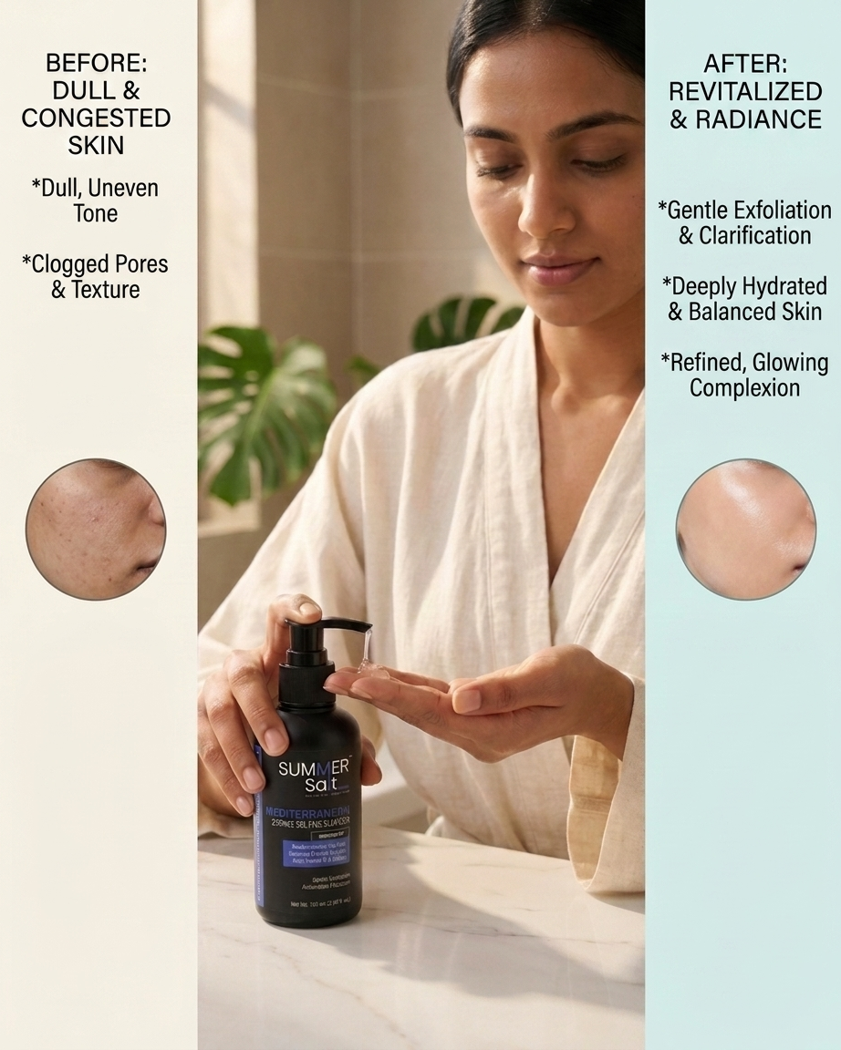 Mediterranean Sea Salt & Vitamin E Gel Facewash For Oily & Combination Skin 100ml